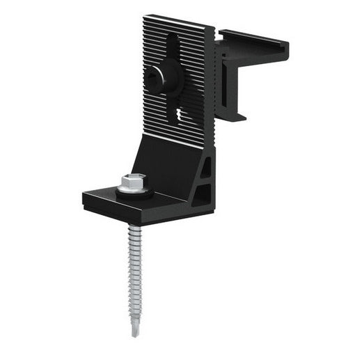 PV-ezRack SolarRoof, Tin Interface A with ezClick Connection, Black Anodized