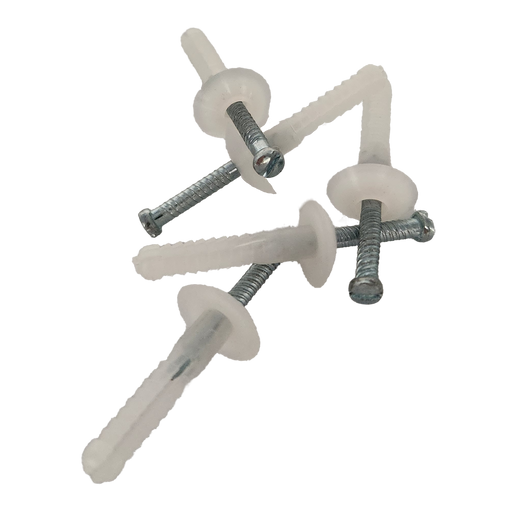 6.5mm X 38mm Mushroom head Nylon Anchor (Jar50)
