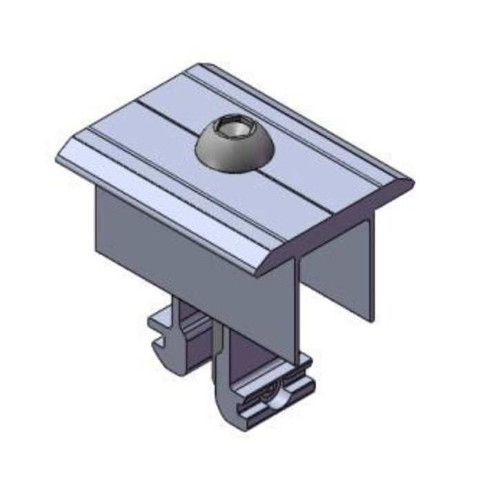 PV-ezRack, Zano Inter Clamp 28-42 mm, Length 50 mm with Grounding Pins