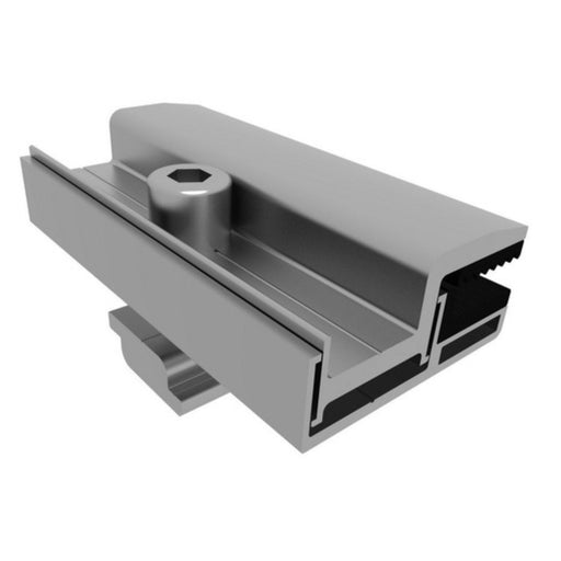 "End Clamp for 6mm Frameless Module (glued EPDM) Length 120mm"