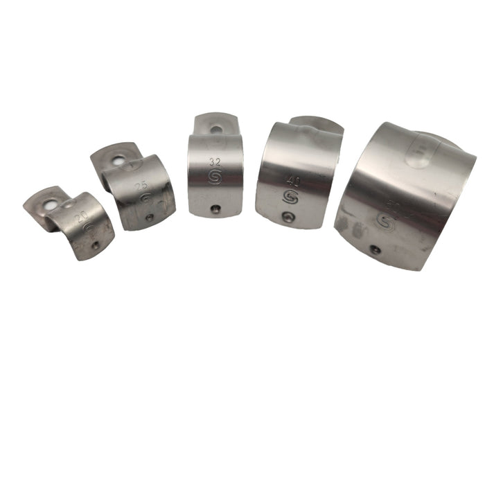 40mm 316 Stainless Steel Half Saddle - 50 pack