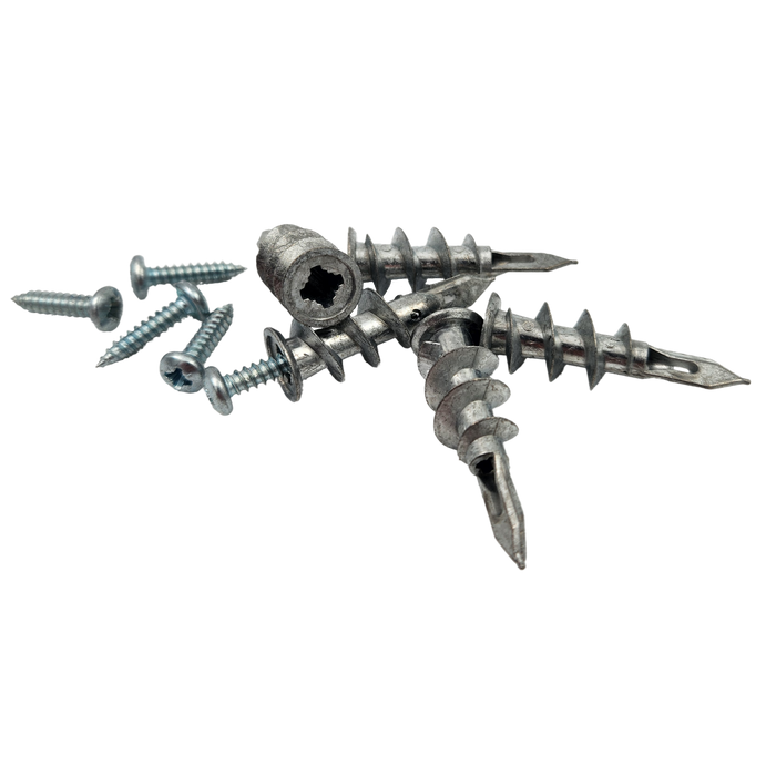 Gib Screw Anchor Die-Cast Zinc c/w 8g Screw (Each)