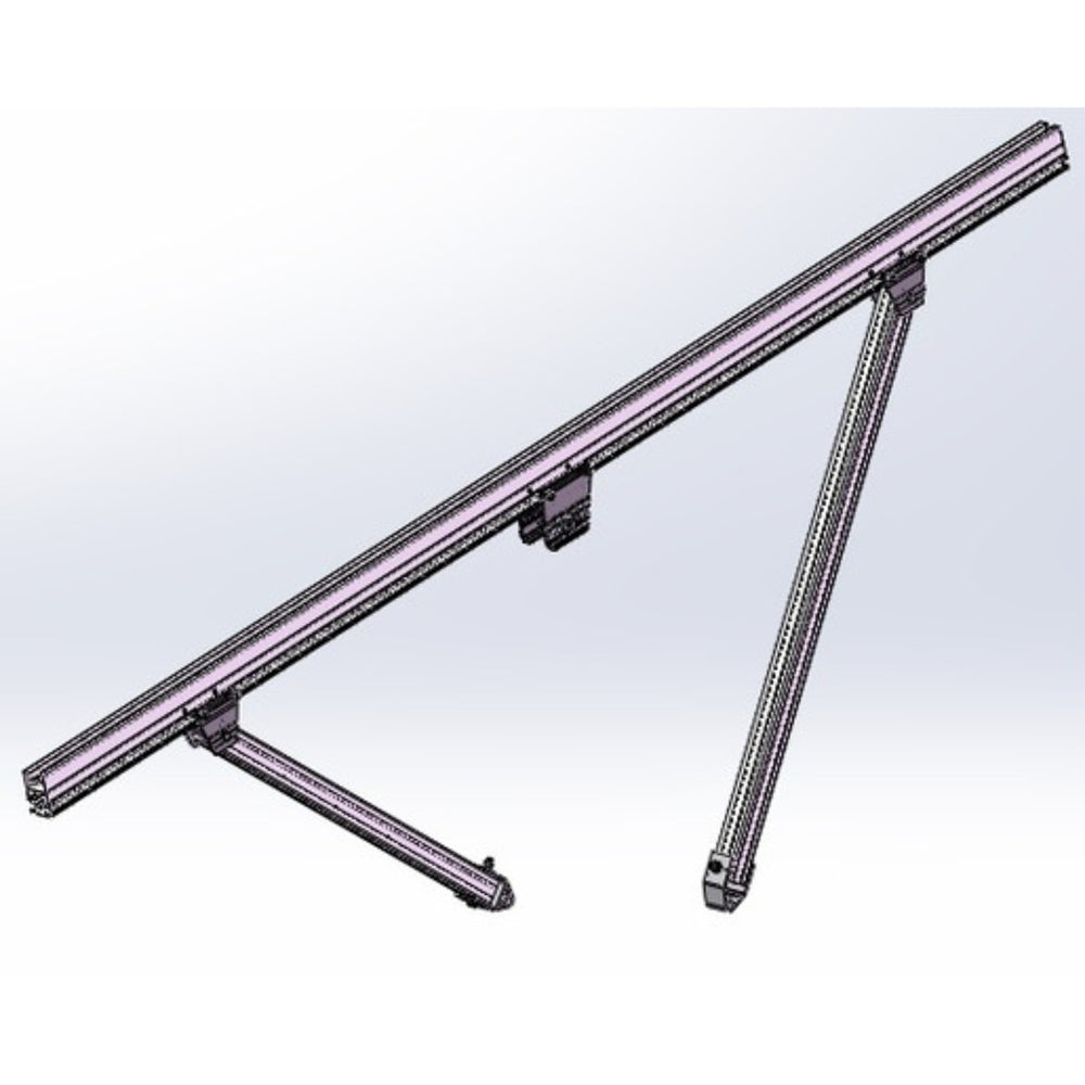 PV-ezRack SolarTerrace II-A, Double Support (Pre-assembled) adjustable30°, with 3200mm Girder