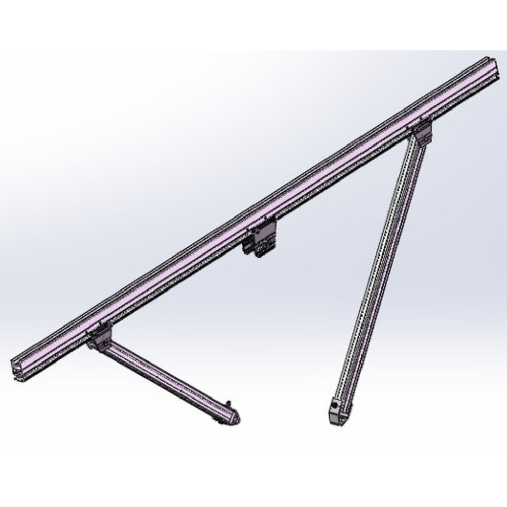PV-ezRack SolarTerrace II-A, Double Support (Pre-assembled) adjustable ...
