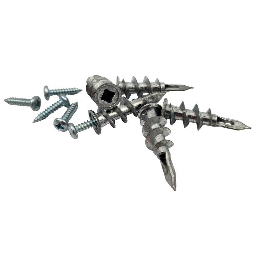 Gib Screw Anchor Die-Cast Zinc c/w 8g Screw (Jar50)