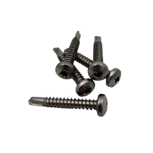 25mm X 10G Tek Screw Square Drive SS (Jar100)