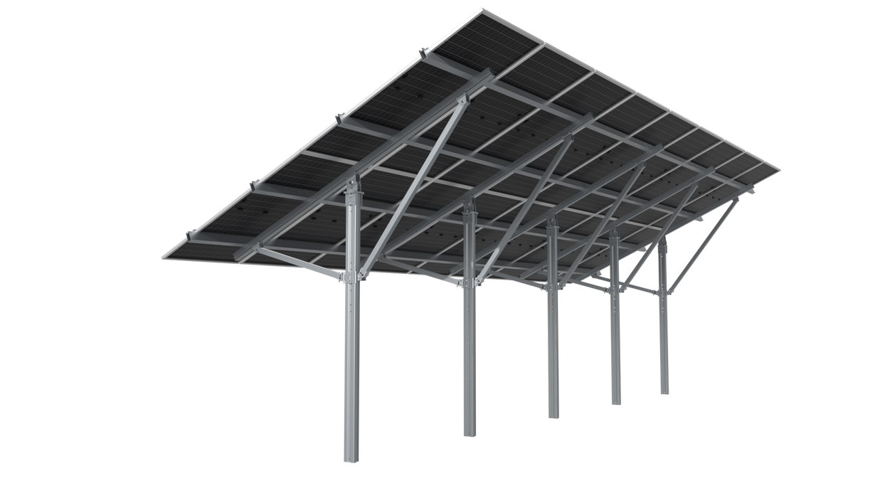 Solar Terrace II 5 Post Ground Mount Kit 20deg 18 Panel