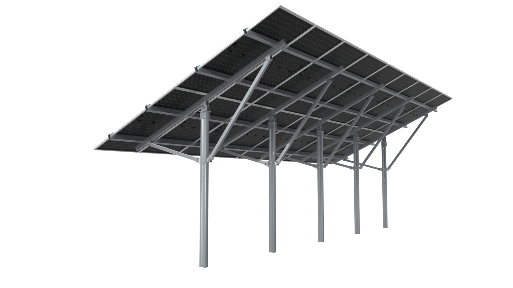 Solar Terrace II 5 Post Ground Mount Kit 20deg 18 Panel