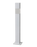 Bollard Rectangular White 80x60mm with White Reflective Strip
