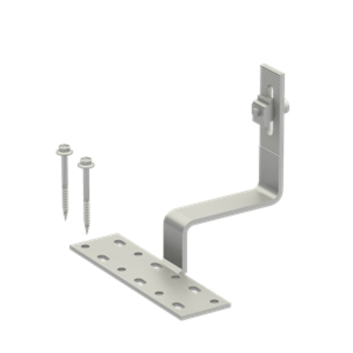 PV-ezRack SolarRoof, Tile Interface, Carbon Steel, Buildex Wood Screw 6.3×65