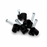 Cable Clip Round 4-7mm Cable Black (Jar100)