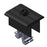 PV-ezRack, Zano Inter Clamp 28-42 mm, Length 50 mm with Grounding Pins, Black Anodized