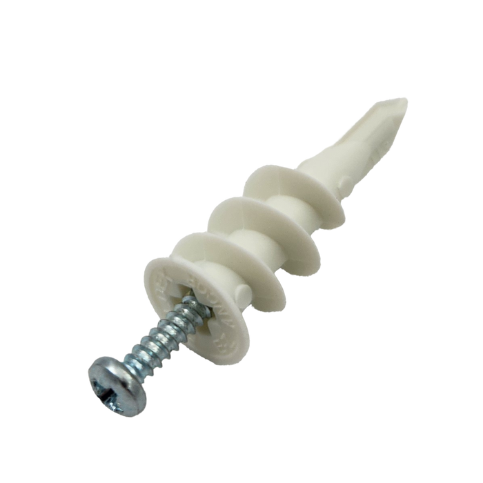 Gib Screw Anchor Plastic c/w 6g Screw (Each)