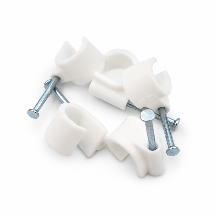 Cable Clip Round 12-16mm Cable White (Jar100)