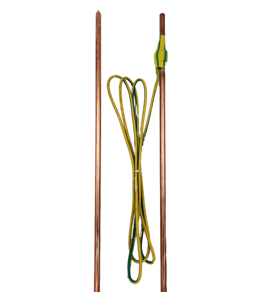 Copper 1.8m X 12.7mm earth rod with 10mm2 3m earth cable