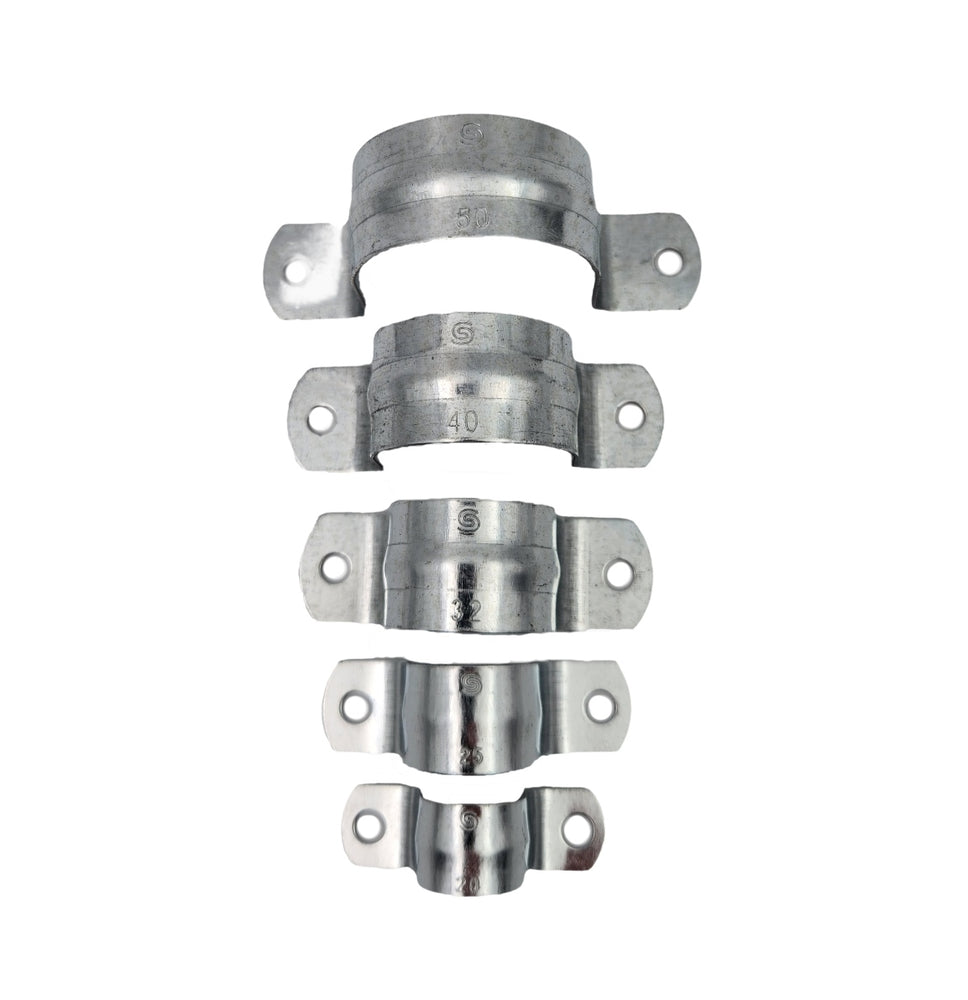 16mm Galvanized Zinc Plated Full Saddle - 100 pack