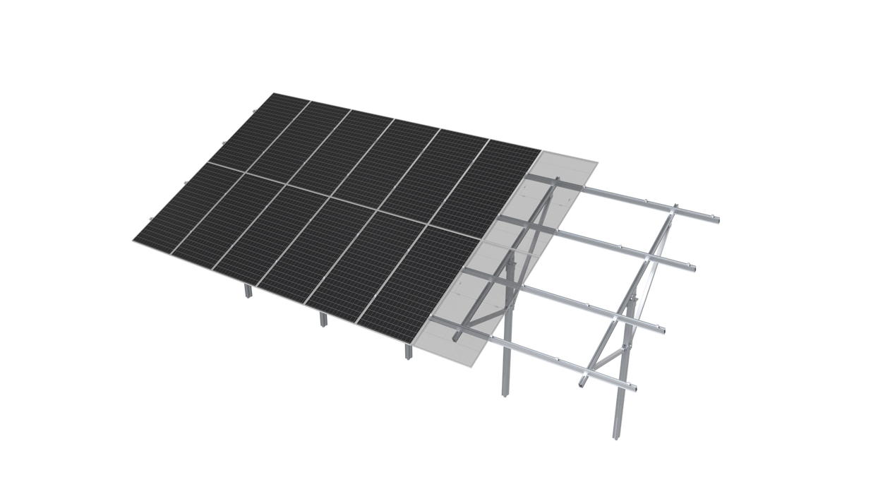 Solar Terrace II 5 Post Ground Mount Kit 20deg 18 Panel