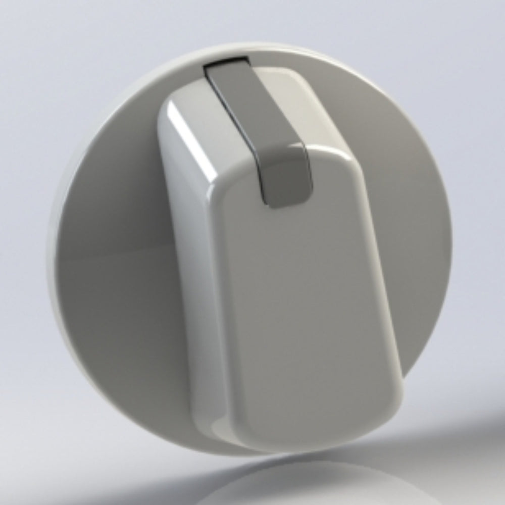 Universal Knob 48mm White 4PKT Includes decal set