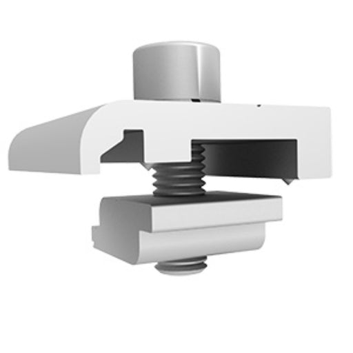 PV-ezRack Rail Clamp for ECO-Rail with grounding/earthing pins