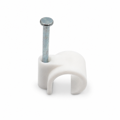 Cable Clip Round 12-16mm Cable White (Jar100)