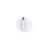 Knob Assembly - White with Coral Insert