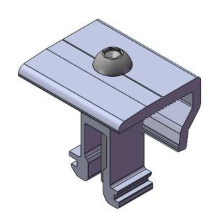 PVezRack, Zano End Clamp for Frame Height 28-42mm, 50 mm Length