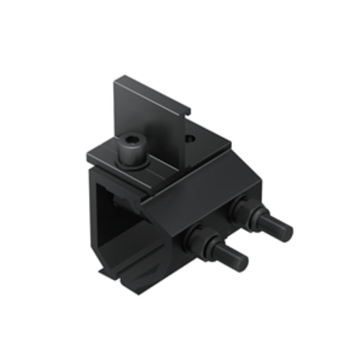Universal Klip-lok Interface pre-assembly with Cross Connector Clamp, black anodized