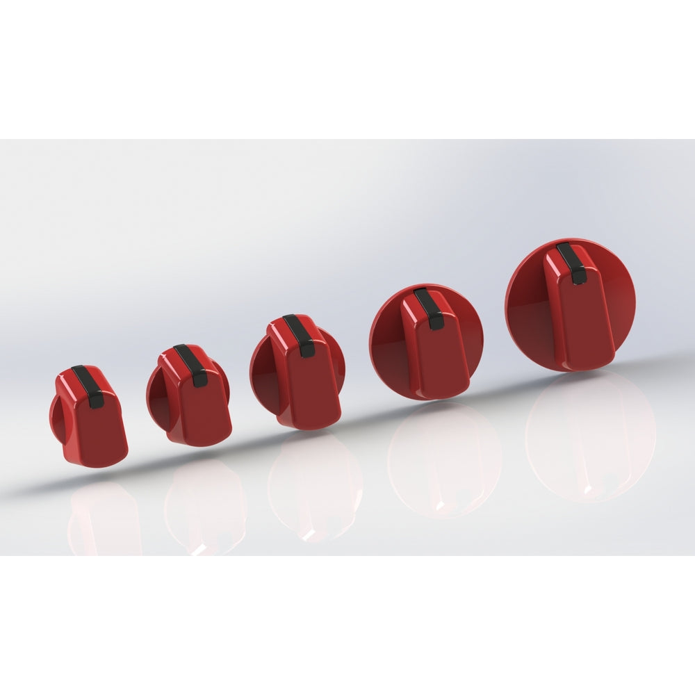 Universal Knob 55mm Red 4PKT Includes decal set