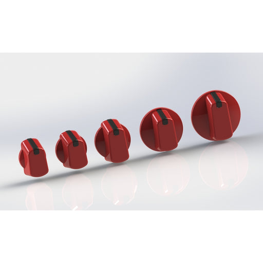 Universal Knob 40mm Red 4PKT Includes decal set